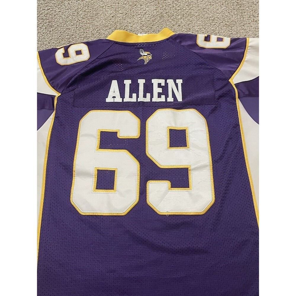 Jared Allen Minnesota Vikings #69 Stitched Reebok Purple Jersey Mens Size 50 - Picture 3 of 6